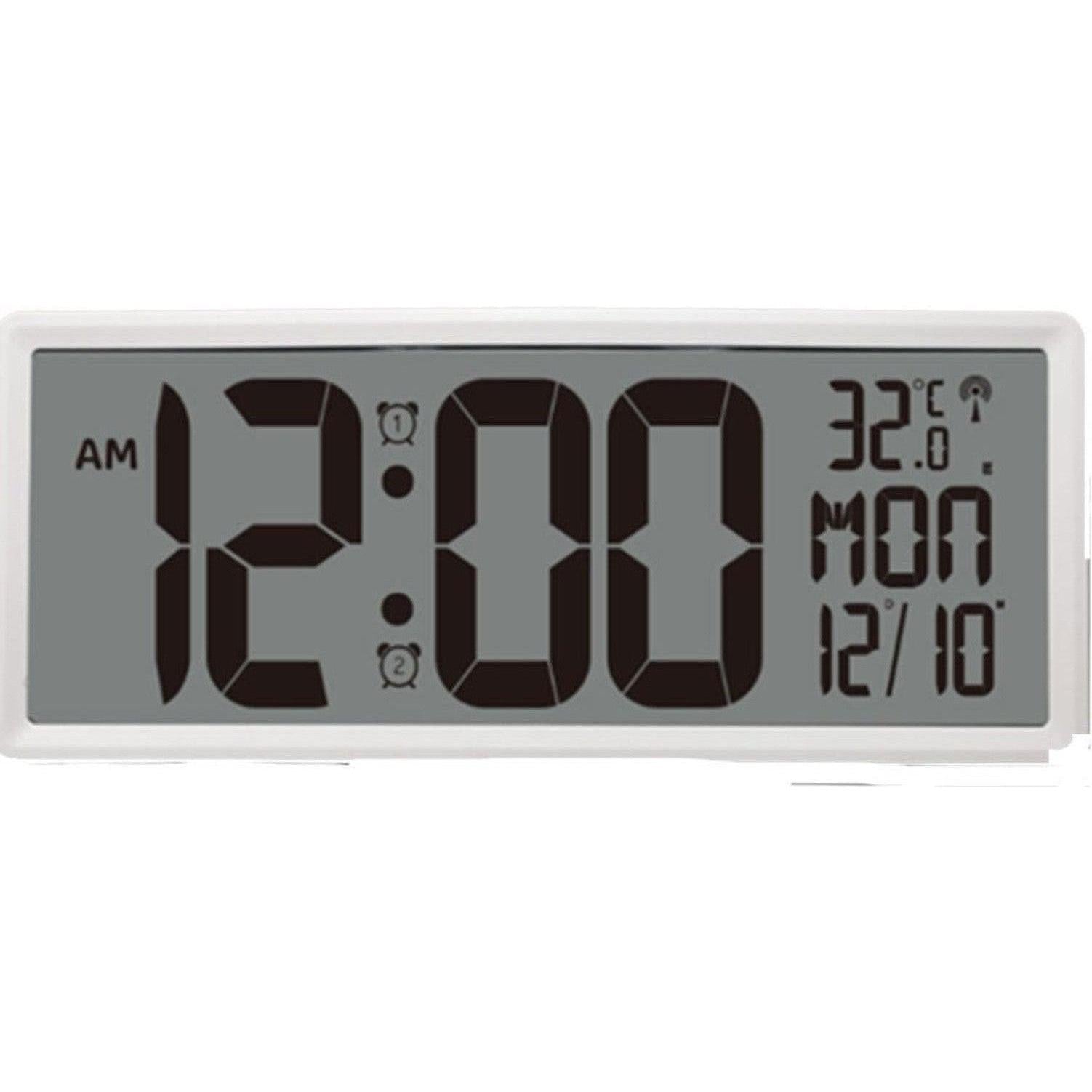 TESA Large Digital LCD Wall Clock with Indoor Temp and Date Jacobs