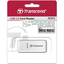 Transcend RDF5 USB 3.1 Gen 1 SDHC/SDXC / microSDHC/SDXC Memory Card Reader (White) - Jacobs Digital