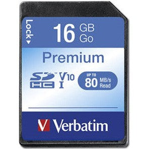 Verbatim Premium SDHC Class 10 Card 16GB - Jacobs Digital