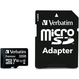 Verbatim Premium microSDHC Class 10 UHS-I Card 32GB with Adapter - Jacobs Digital