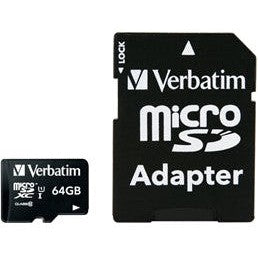 Verbatim Premium microSDXC Class 10 UHS-I Card 64GB with Adapter - Jacobs Digital