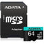 ADATA Premier Pro microSDXC UHS-I U3 A2 V30 Card with Adapter 64GB - Jacobs Digital