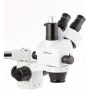 AmScope SM-3 Series Simul-Focal Zoom Trincocular Stereo Microscope 7x-90x Magnification on Single Arm Boom Stand