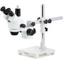 AmScope SM-3 Series Simul-Focal Zoom Trincocular Stereo Microscope 7x-90x Magnification on Single Arm Boom Stand