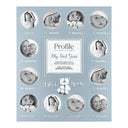 Profile First Year Blue Metal Baby Frame Metal Photo Frame - Jacobs Digital
