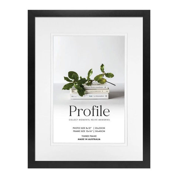 Profile Elegant Deluxe Black 12x16/8x12 Frametimber Photoframes - Jacobs Digital