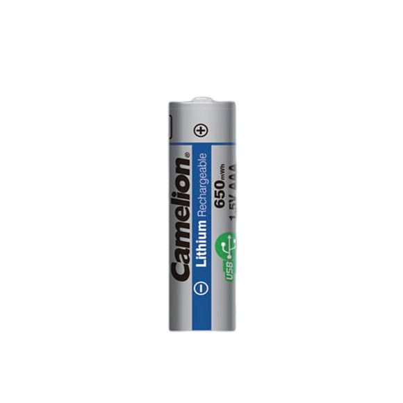 Camelion AAA USB C Lithium Rechargeable Battery 650mwh