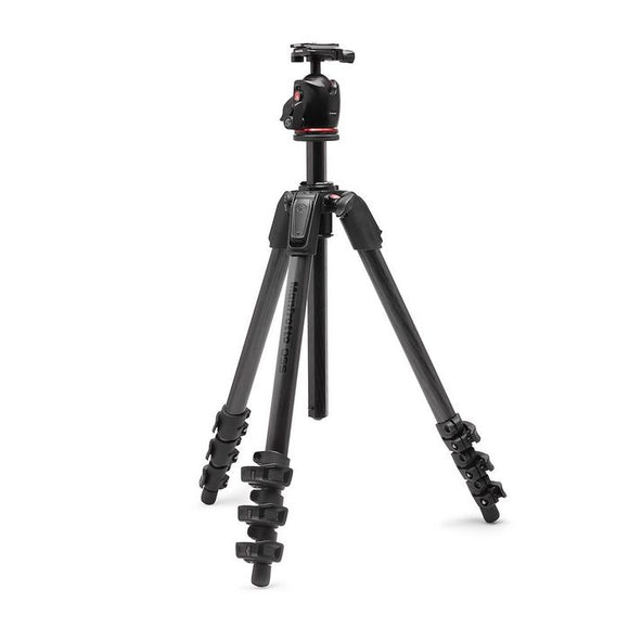 Manfrotto 055 Carbon 4 Section Tripod Kit Ball Head Camera Tripod