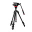 Manfrotto 502 Fluid Video Head And 055 Carbon 4 Section Camera Tripod
