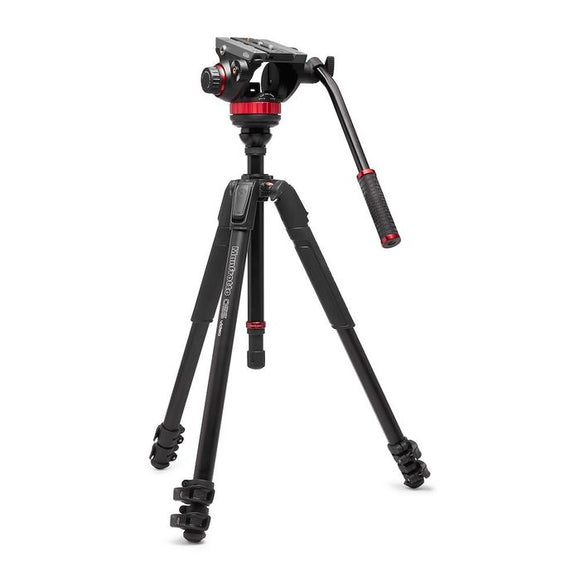 Manfrotto 502 Fluid Video Head And 055 Aluminium 3 Section Tripod