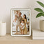 Profile Heirloom White Gold Beaded 5x7 Metal Photo Frame Metal Photoframe - Jacobs Digital