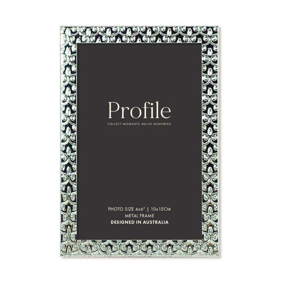 Profile Renaissance Ornate Silver Metal Frame 8x10 Metal Photoframe - Jacobs Digital