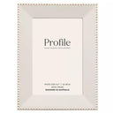 Profile Noble White Rose Gold Beaded Metal Frame 4x6 Metal Photoframe - Jacobs Digital