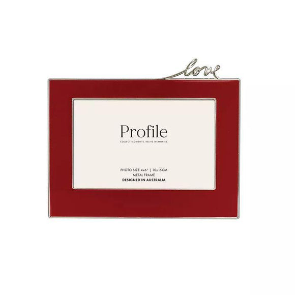 Profilelove Red Metal Frame 4x6 Metal Photoframe - Jacobs Digital