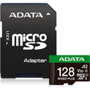 ADATA Speed Plus microSDXC UHS-I U3 A2 V30 Card with Adapter 128GB - Jacobs Digital