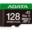 ADATA Speed Plus microSDXC UHS-I U3 A2 V30 Card with Adapter 128GB - Jacobs Digital
