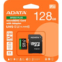 ADATA Speed Plus microSDXC UHS-I U3 A2 V30 Card with Adapter 128GB - Jacobs Digital