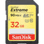 Sandisk Extreme Sdhc 32gb Up To R100mb/s Sd Card Class 10 U3 V30 Data Storage - Jacobs Digital
