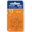 Maxell Hearing Aid Battery Za13 6 Pack