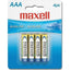 Maxell AAA 4 pack Alkaline Battery