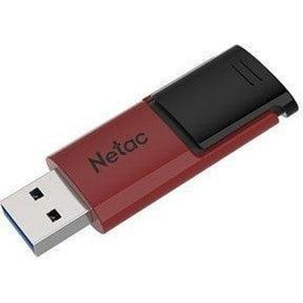 Netac U182 USB3 Flash Drive 64GB UFD Retractable Red/Black – Jacobs Digital
