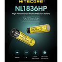 Nitecore Li-ion Rechargeable 18650 Battery 3600mah 3.6v