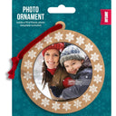 SHOT2GO Wooden Christmas Circle Snowflake Photo Decoration