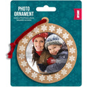 SHOT2GO Wooden Christmas Circle Snowflake Photo Decoration