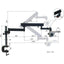 Omax 3.5x-90x Trinocular Zoom Microscope with Articulating Arm Boom Stand with 144 LED Ring Light - Jacobs Digital