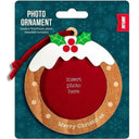 SHOT2GO Wooden Christmas Pudding Photo Decoration