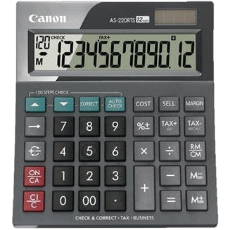 Canon AS220RTS 12 Digit Large Business Desktop Calculator with Tax