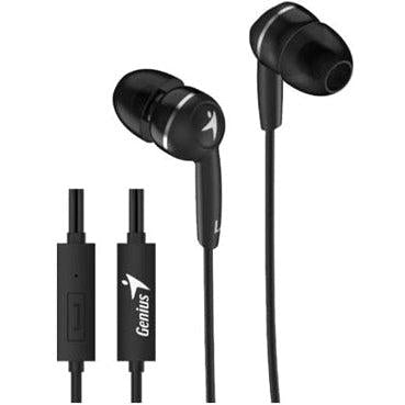 Genius HS-M320 Black In-Ear Headphones with Inline Mic - Jacobs Digital
