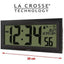 La Crosse Large Textured Wall Clock with Indoor Temp