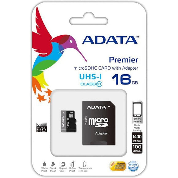 Adata 16gb Micro Sdhc Card Class 10 Uhs- Memory Card