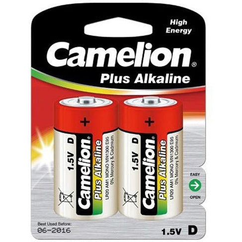 Camelion Plus Alkaline D 2pk Batteries