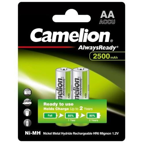 Camelion Alwaysready 2500mah Aa Recharge Batteries - Jacobs Digital
