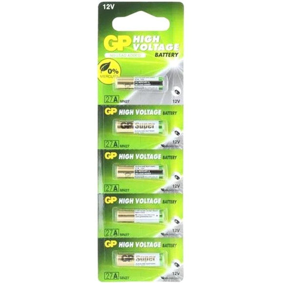 GP Alkaline Battery A27 Lr27a 12v 5 Pack - Jacobs Digital