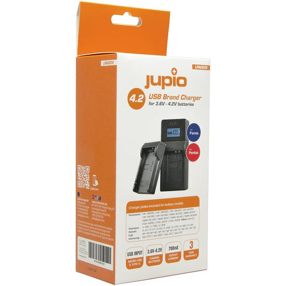 Jupio Panasonic Brand 3.7v - 4.2v Usb Charger - Jacobs Digital
