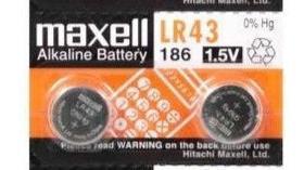 Maxell Alkaline Battery Lr43 1.5v 2 Pack - Jacobs Digital