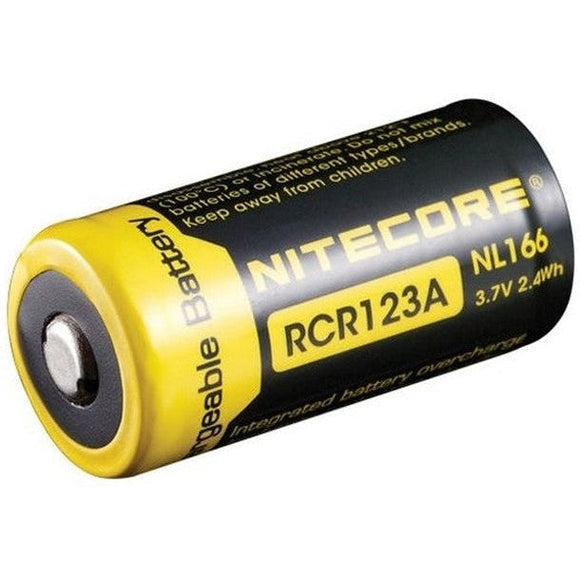 Nitecore Li-ion Rechargebale Battery Rcr123a (3.7v, 650mah) - Jacobs Digital