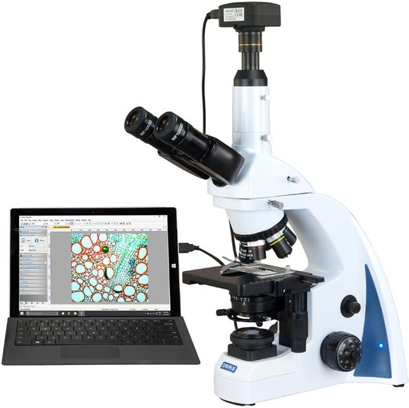 Omax 40x-3000x Trinocular Microscope w/ 18MP USB 3.0 Digital Camera-Jacobs Digital