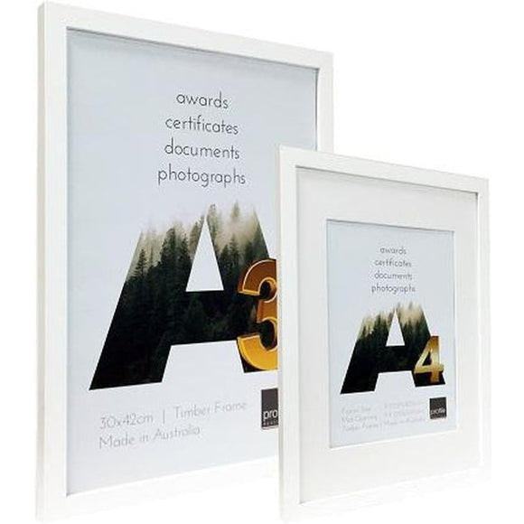 Profile White A3/A4 Certificate Frame - Jacobs Digital