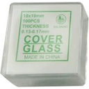 Amscope 100-Piece Blank Glass Slides w/ Glass Cover Slips & Wooden Slide Box