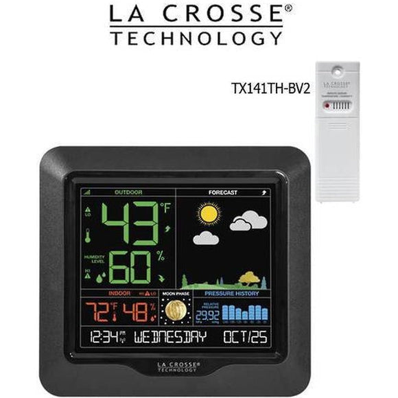 La Crosse Moon Phase Color LCD Forecast Weather Station