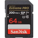 Sandisk Extreme Pro Sdxc 64gb 200mb/s Uhs-i Memory Card-Jacobs Digital