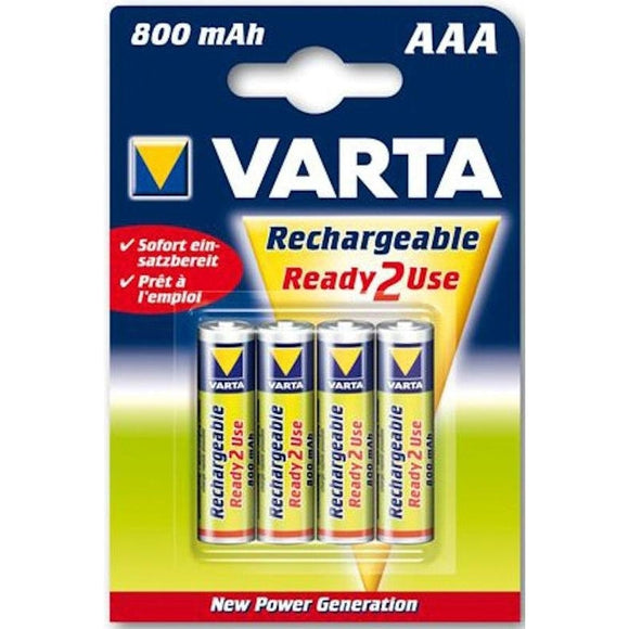 Varta Rechargeable Ni-mh 800mah Aaa 4pk Batteries - Jacobs Digital