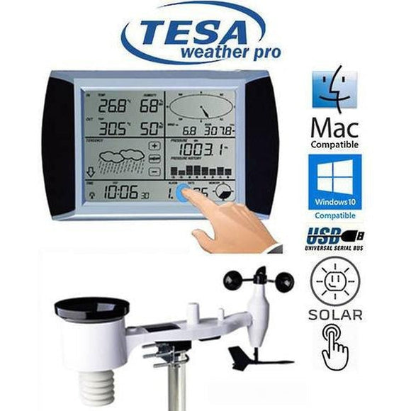 Tesa WS1081 Ver3 Touch Screen with PC interface Weather Station
