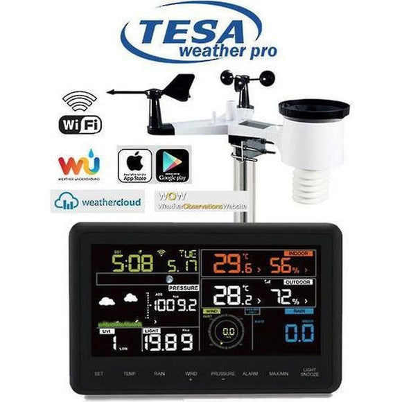 TESA WS2900C-PRO 7 Inch Colour Wi-Fi Weather Station - Jacobs Digital