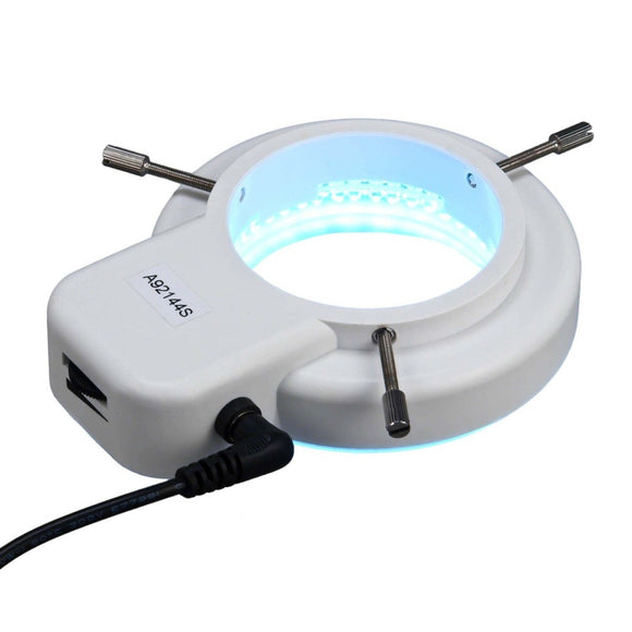 Omax 144 LED Focused Bright Shadowless Ring Light for Stereo Microscopes