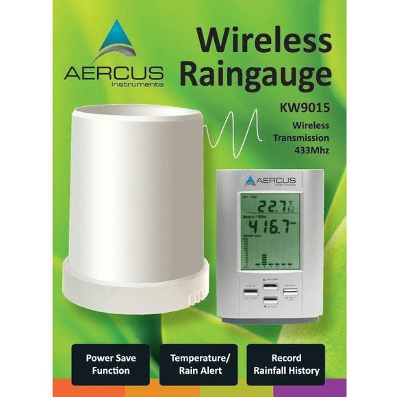Aercus Instruments - Wireless Professional Rain Gauge with In/Out Temperature - Jacobs Digital